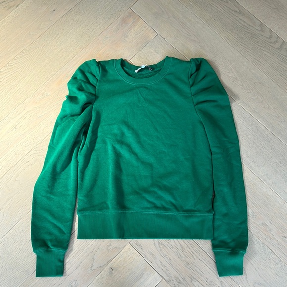 Rebecca Minkoff Janine sweatshirt puff sleeve XXS - Picture 2 of 5